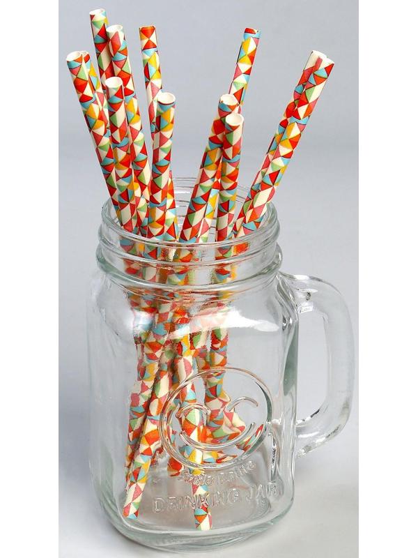 Трубочки для коктейля «Ромбики», в наборе 12 штук