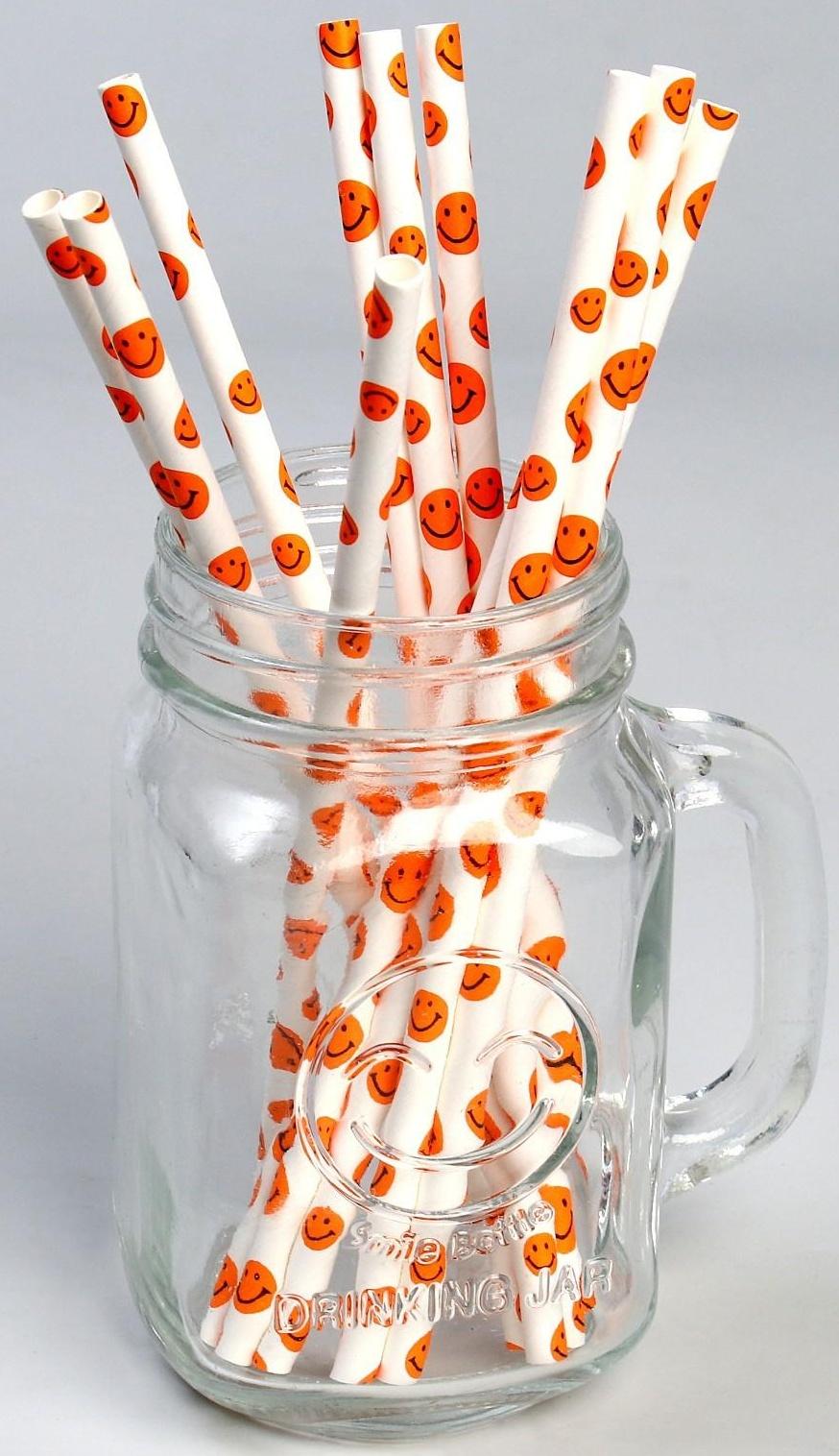 Трубочки для коктейля «Смайлы», в наборе 12 штук