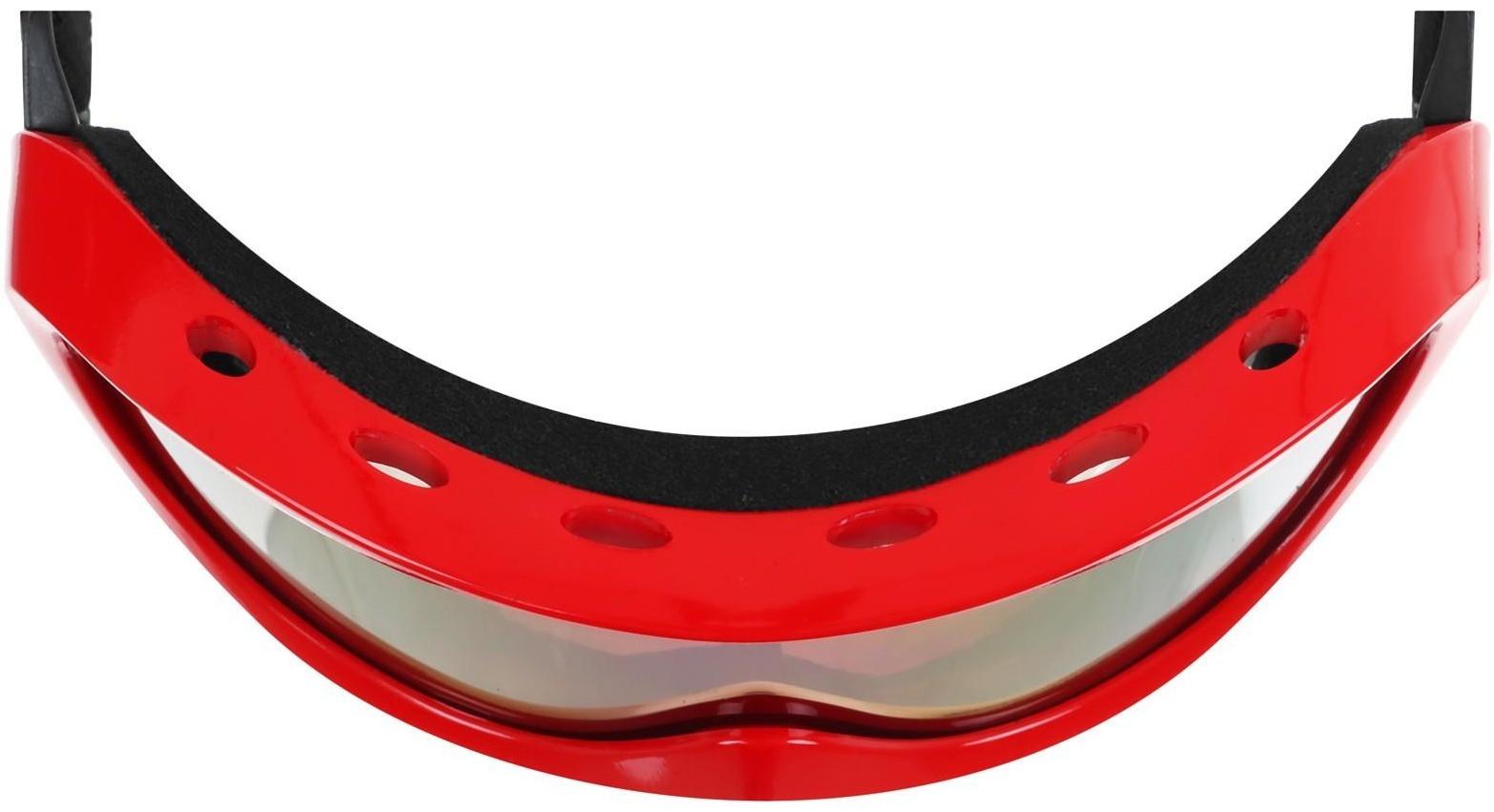 Маска горнолыжная ONLYTOP, цвет красный