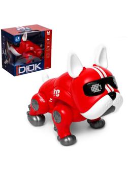 Робот-собака «Дюк», звуковые и световые эффекты, ходит, цвет красный