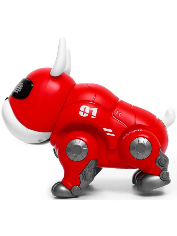 Робот-собака «Дюк», звуковые и световые эффекты, ходит, цвет красный