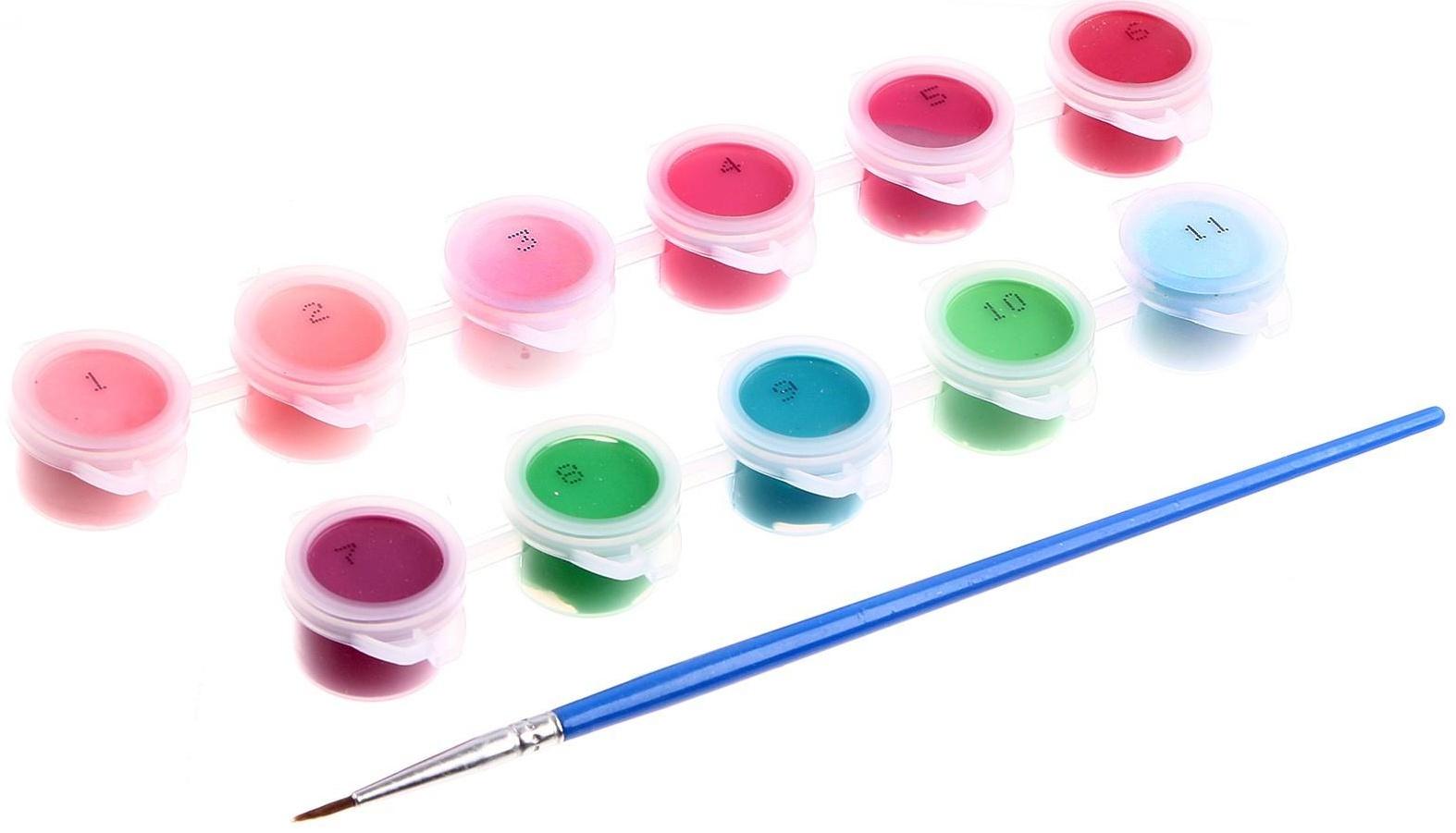 Картина по номерам на холсте с подрамником «Букет пионов», 20х20 см