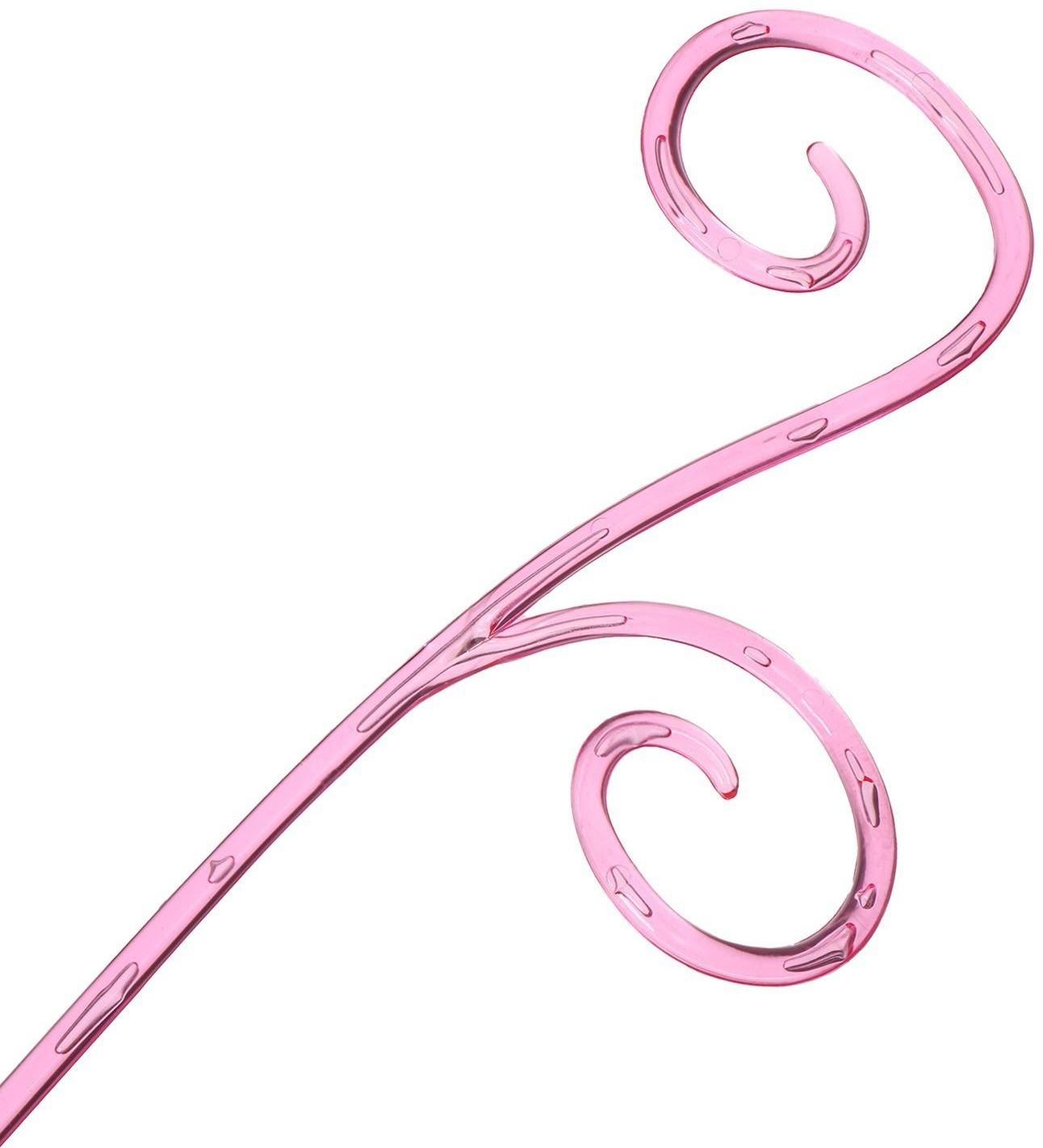 Поддержка для орхидей, h = 62 см, пластик, розовая