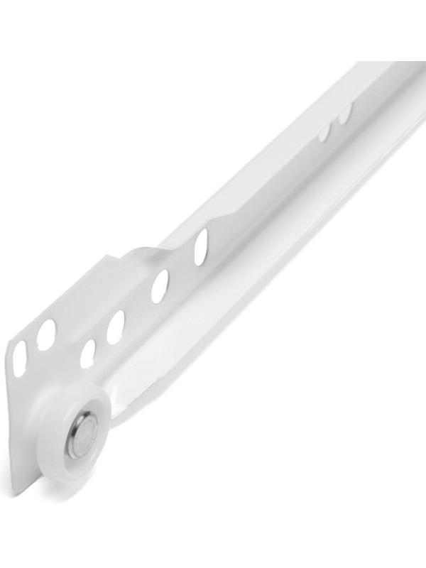 Роликовые направляющие ТУНДРА, L=250 мм, толщина 0,8 мм, белые, 2 шт.