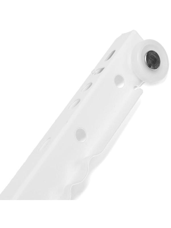 Роликовые направляющие ТУНДРА, L=250 мм, толщина 0,8 мм, белые, 2 шт.