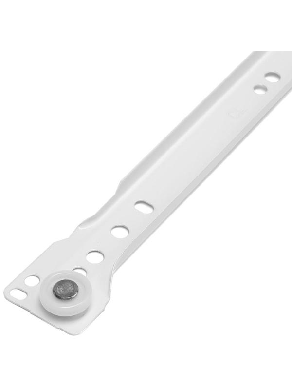 Роликовые направляющие ТУНДРА, L=300 мм, толщина 0,8 мм, белые, 2 шт.