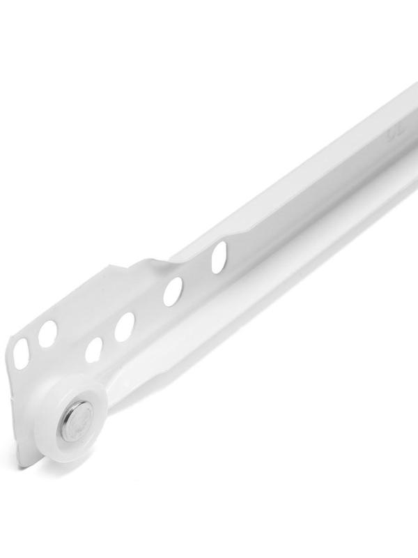 Роликовые направляющие ТУНДРА, L=300 мм, толщина 0,8 мм, белые, 2 шт.