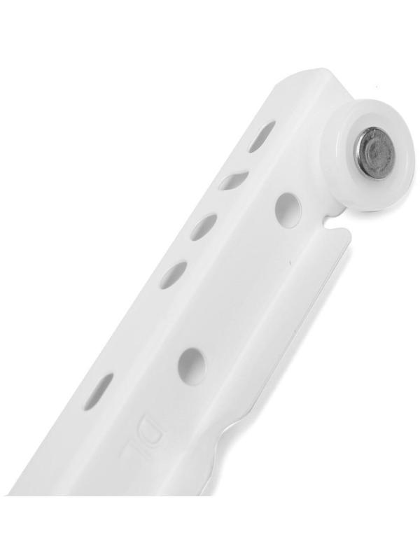 Роликовые направляющие ТУНДРА, L=300 мм, толщина 0,8 мм, белые, 2 шт.