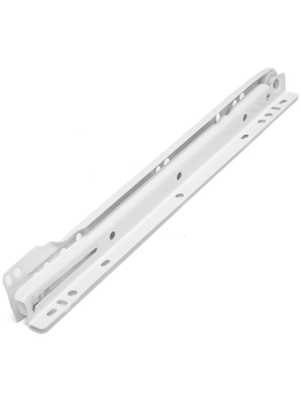 Роликовые направляющие ТУНДРА, L=300 мм, толщина 0,8 мм, белые, 2 шт.