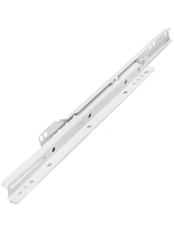 Роликовые направляющие ТУНДРА, L=300 мм, толщина 0,8 мм, белые, 2 шт.