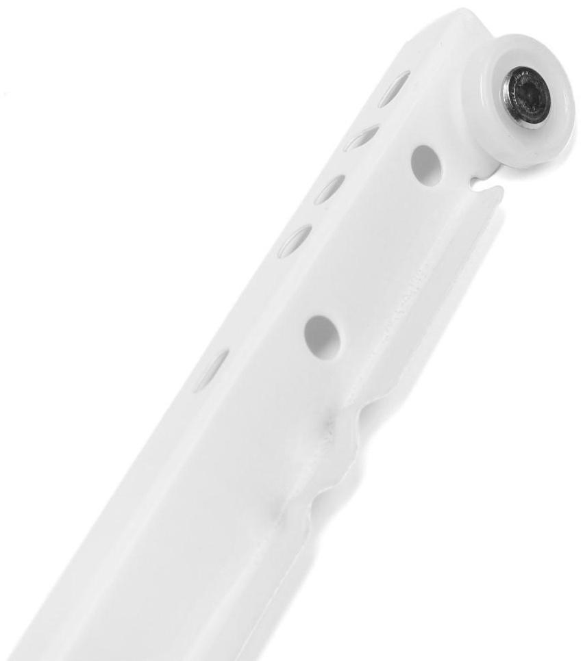 Роликовые направляющие ТУНДРА, L=350 мм, толщина 0,8 мм, белые, 2 шт.