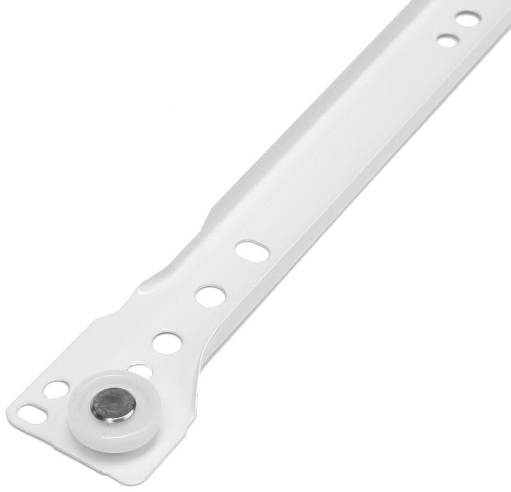 Роликовые направляющие ТУНДРА, L=350 мм, толщина 0,8 мм, белые, 2 шт.