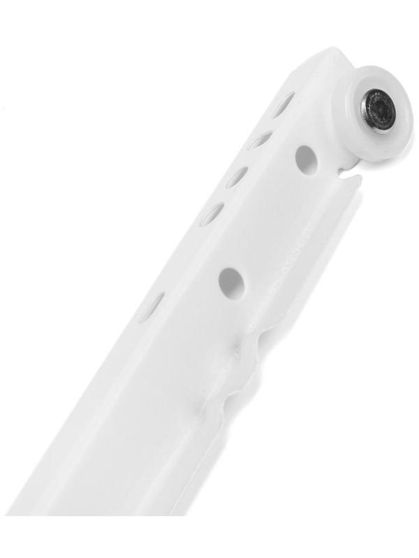 Роликовые направляющие ТУНДРА, L=350 мм, толщина 0,8 мм, белые, 2 шт.