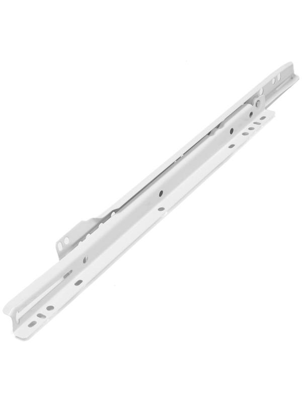 Роликовые направляющие ТУНДРА, L=350 мм, толщина 0,8 мм, белые, 2 шт.