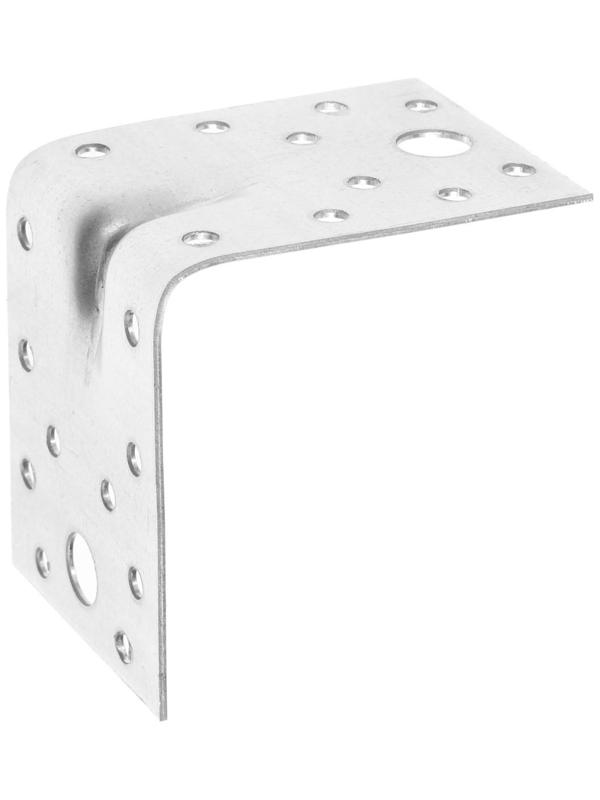 Уголок крепежный усиленный ТУНДРА krep, 70х70х55х1,5 мм, в упаковке 50 шт.