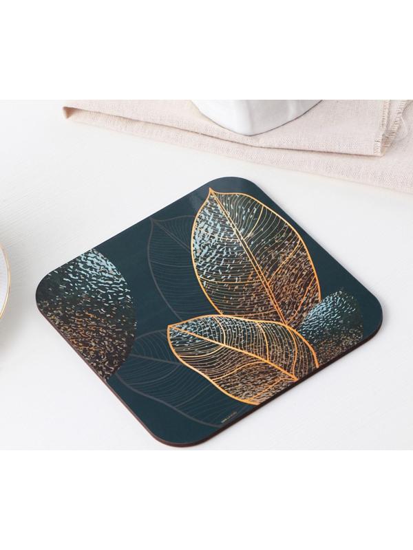Подставка под горячее квадратная «Листья», 15х15 см