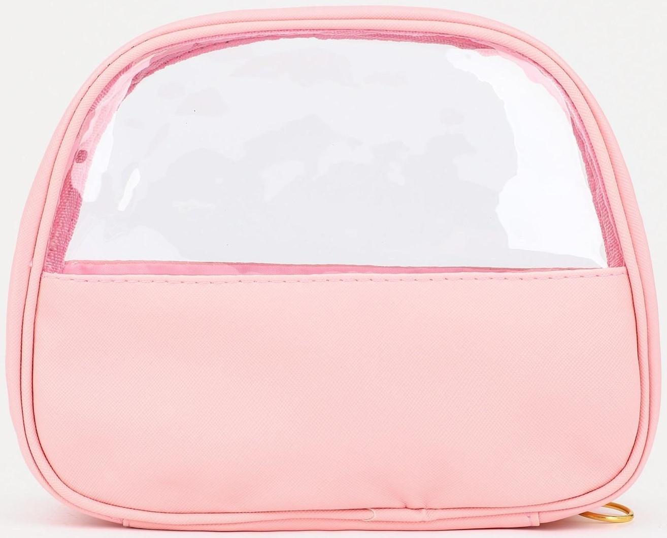 Косметичка на молнии, цвет розовый