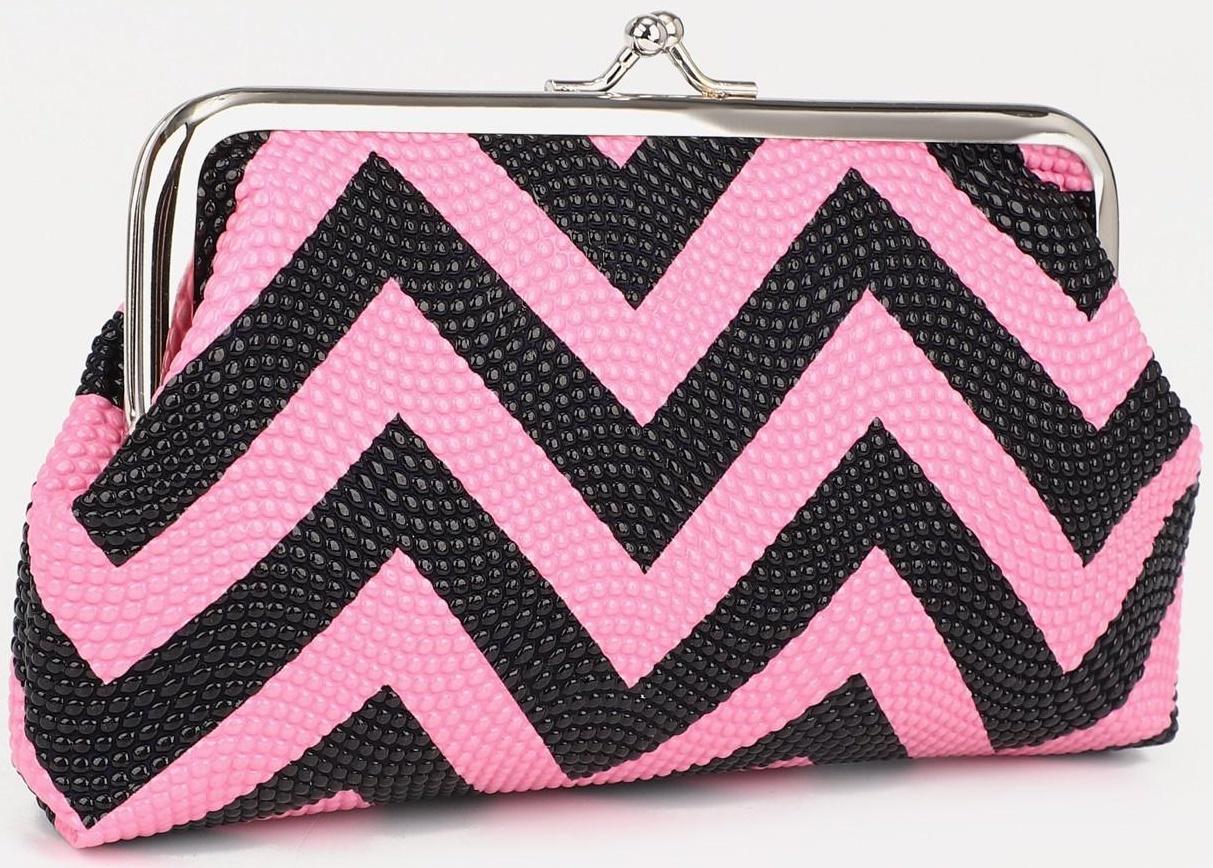 Косметичка на фермуаре, цвет розовый