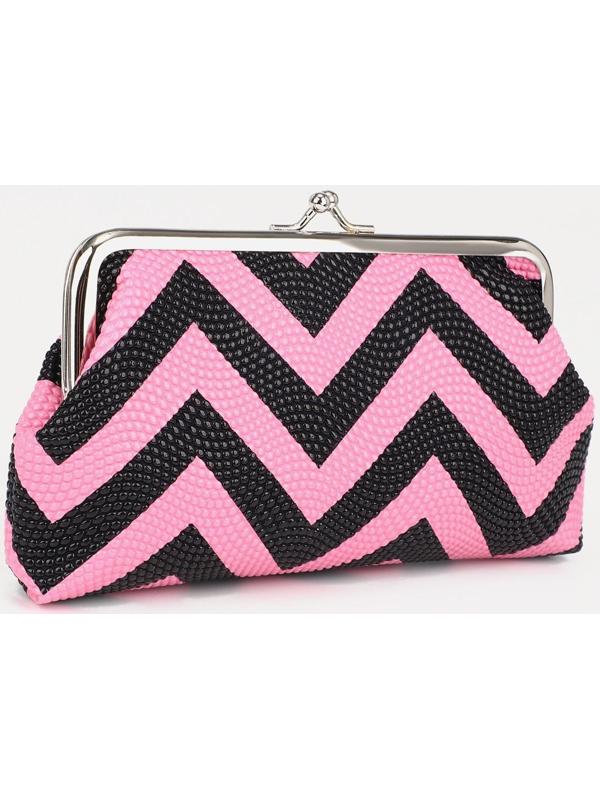 Косметичка на фермуаре, цвет розовый