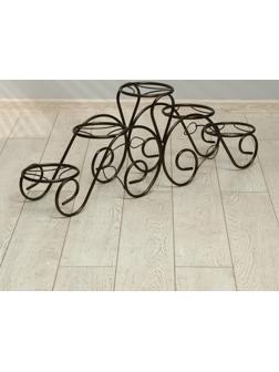 Подставка для цветов, напольная, на 5 горшков, d = 14 см, бронзовая, «Кружево»