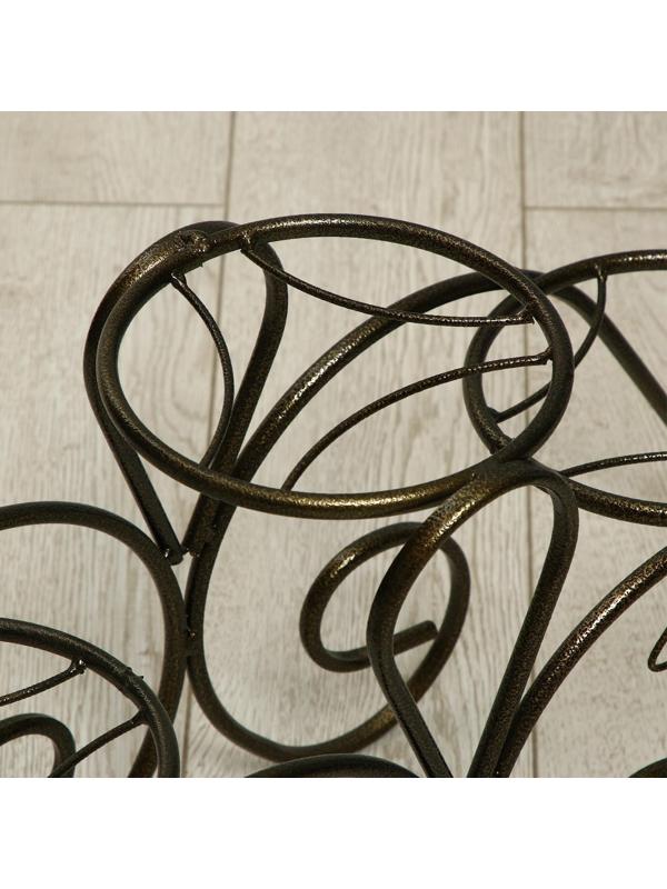 Подставка для цветов, напольная, на 5 горшков, d = 14 см, бронзовая, «Кружево»