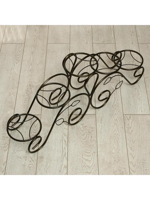 Подставка для цветов, напольная, на 5 горшков, d = 14 см, бронзовая, «Кружево»