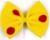 Карнавальный бант Клоуна желтый с красным горохом 25*20см,поролон