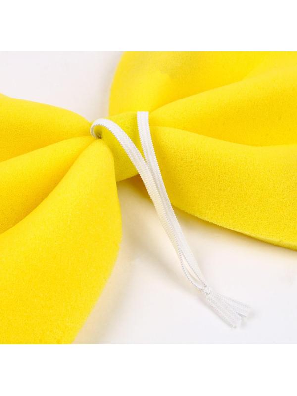 Карнавальный бант Клоуна желтый с красным горохом 25*20см,поролон