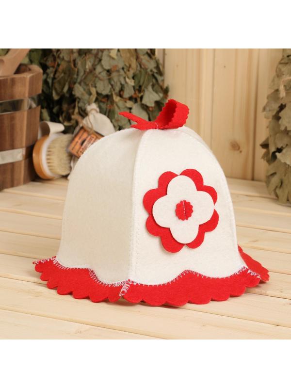 Набор для бани: шапка и коврик 