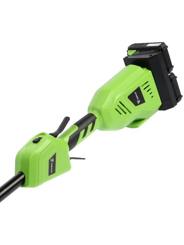 Триммер аккумуляторный DEKO DKTR40, 2 в 1, 40 В, Li-Ion, 2х2 ач, 6400 об/мин, до 30 мин