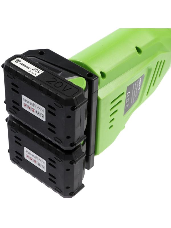 Триммер аккумуляторный DEKO DKTR40, 2 в 1, 40 В, Li-Ion, 2х2 ач, 6400 об/мин, до 30 мин