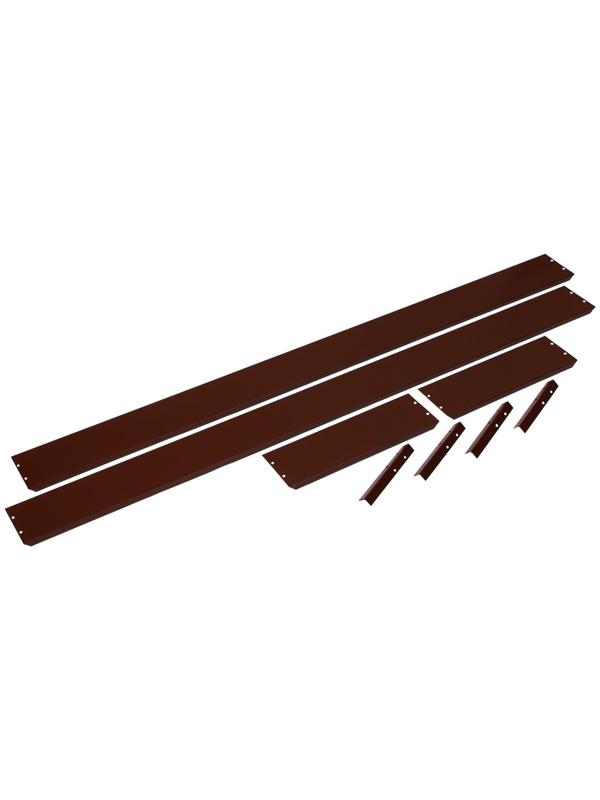 Грядка оцинкованная, 195 × 50 × 15 см, коричневая