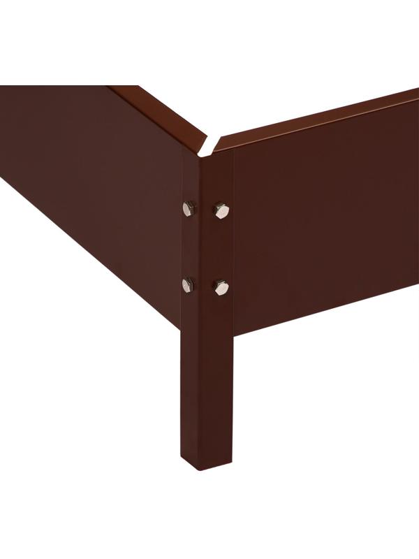 Грядка оцинкованная, 195 × 50 × 15 см, коричневая