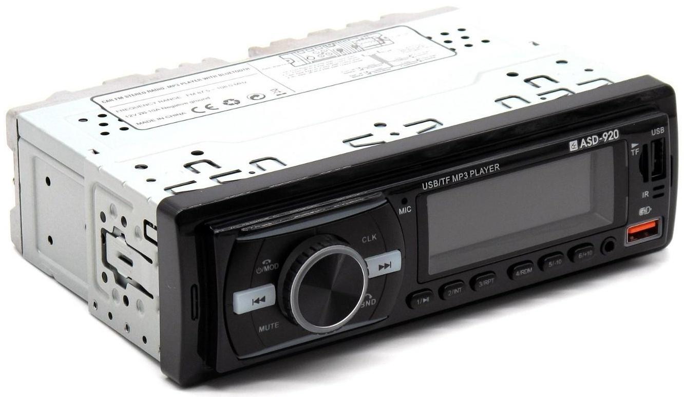 Магнитола автомобильная Вымпел ASD-920  FM/USB/AUX/bluetooth, пульт управления