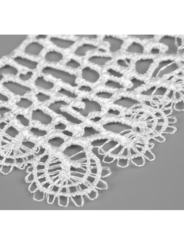 Воротник гипюровый, 21 × 6 см, цвет белый