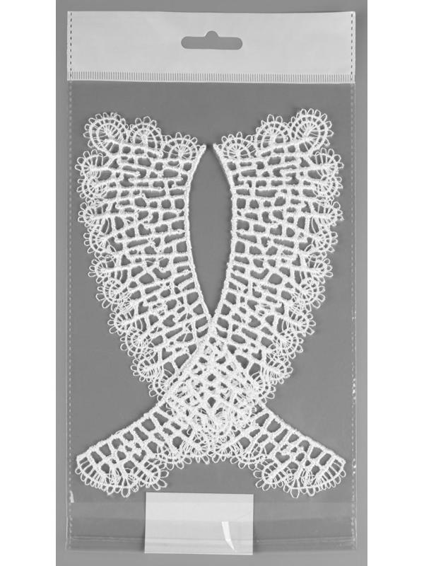 Воротник гипюровый, 21 × 6 см, цвет белый