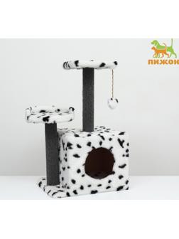 Домик-когтеточка «Квадратный трехэтажный», 35 х 45 х75 см, ковролин, микс цветов