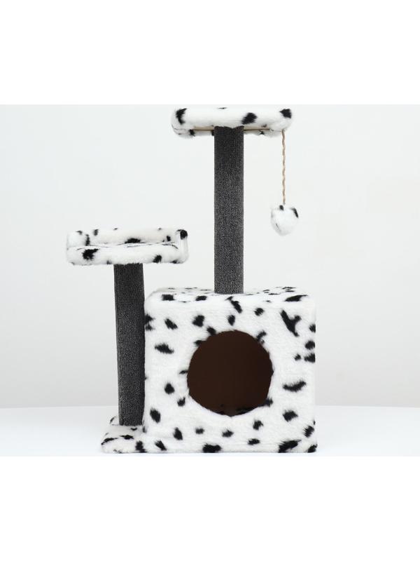 Домик-когтеточка «Квадратный трехэтажный», 35 х 45 х75 см, ковролин, микс цветов