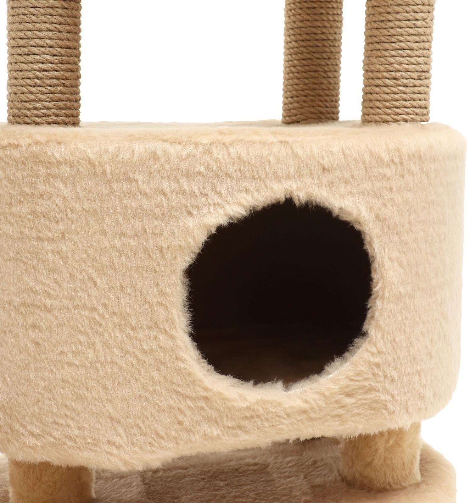 Домик-когтеточка «Овальный с площадкой», джут 80 х33 х 91 см микс цветов