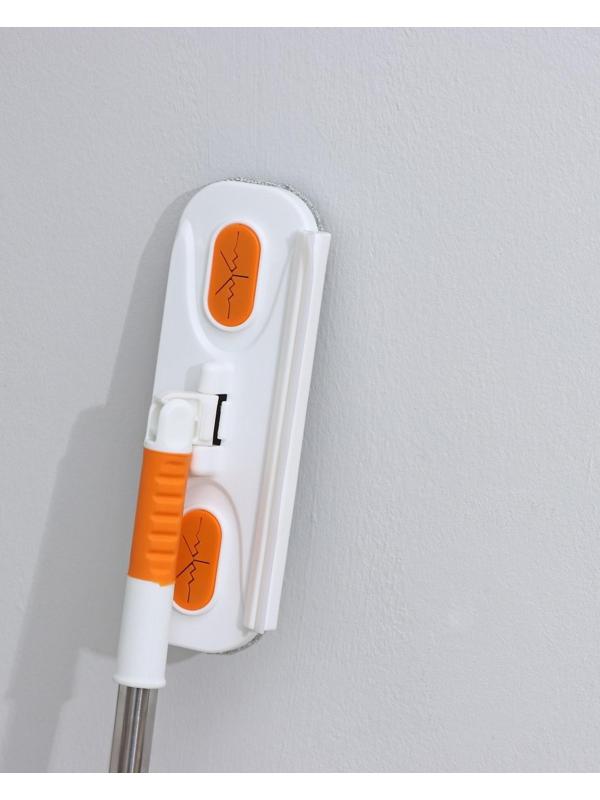 Окномойка с велюровой насадкой Raccoon, телескопический нержавеющий черенок, силиконовый сгон, 22×7×77(123) см