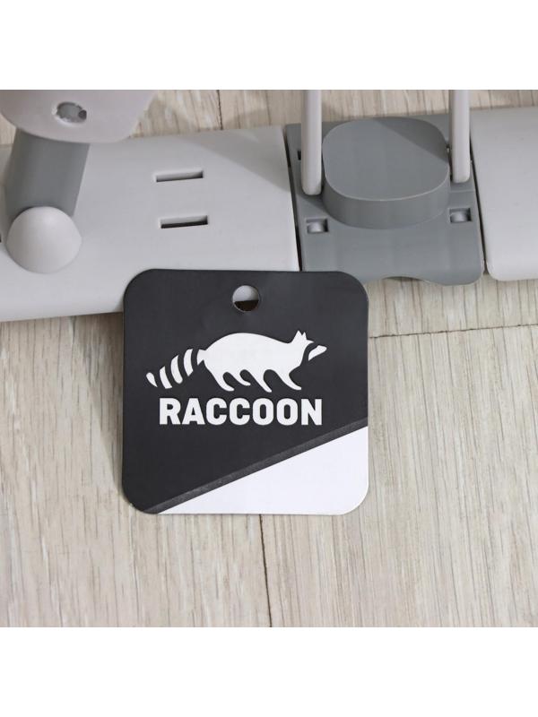 Швабра для мытья пола со складным отжимом Raccoon, насадка ПВА 28×6 см, стальной 3-х секционный черенок 130 см