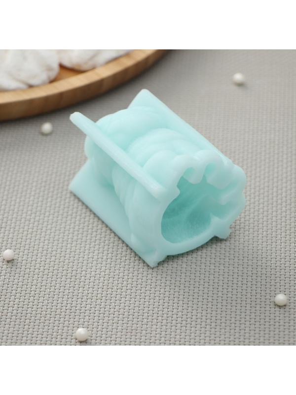 Силиконовая форма «Мопс», 4,7×4,3×6,3 см, цвет бирюзовый