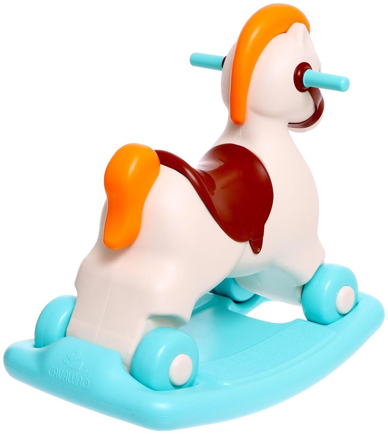 Каталка-качалка «Пони», сафари, цвет бирюзовый