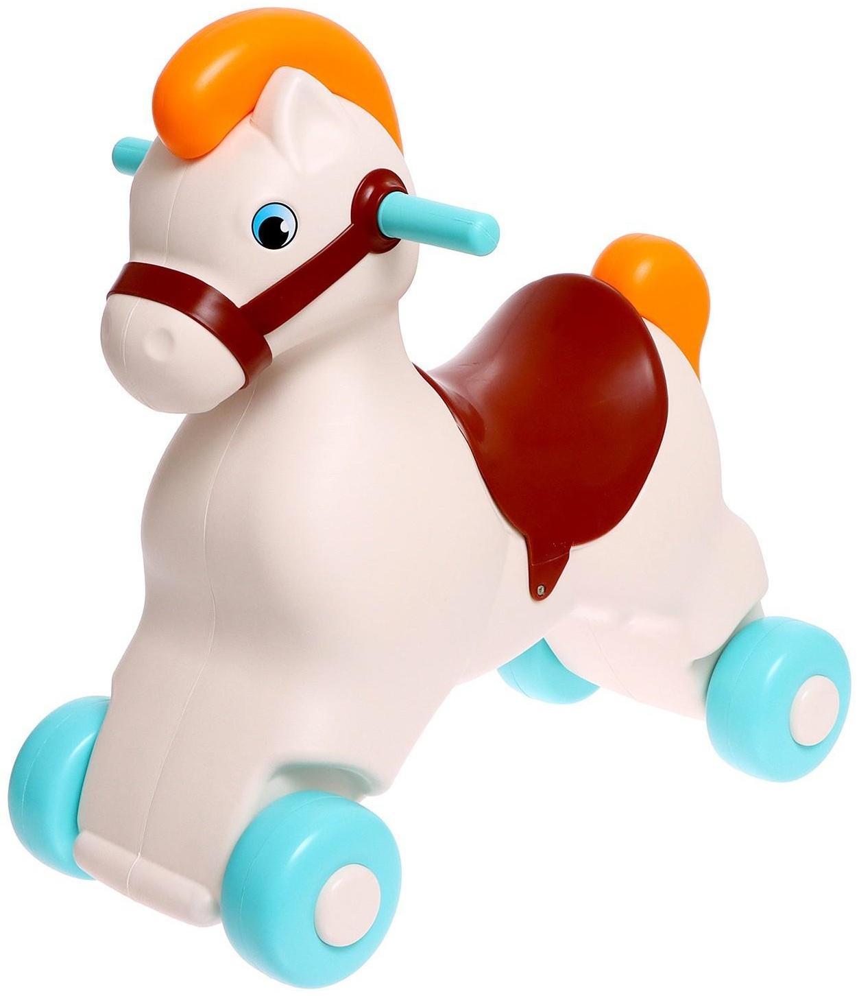 Каталка-качалка «Пони», сафари, цвет бирюзовый