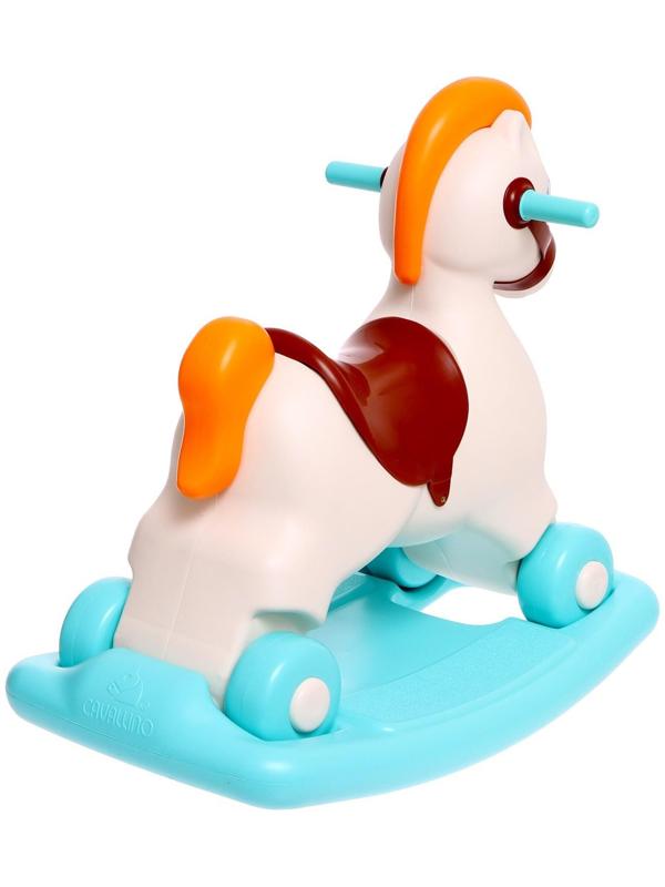 Каталка-качалка «Пони», сафари, цвет бирюзовый