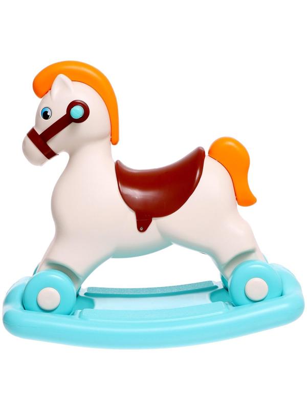 Каталка-качалка «Пони», сафари, цвет бирюзовый