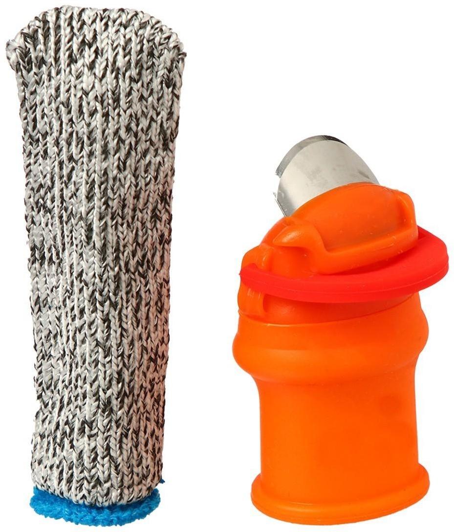 Напальчник с лезвием + 1 защитный напальчник, для сбора урожая