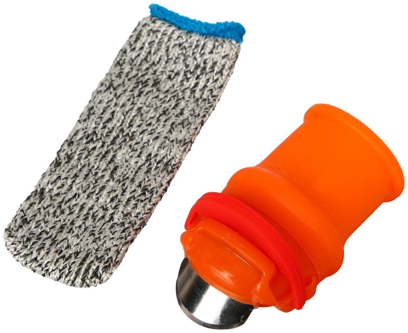 Напальчник с лезвием + 1 защитный напальчник, для сбора урожая