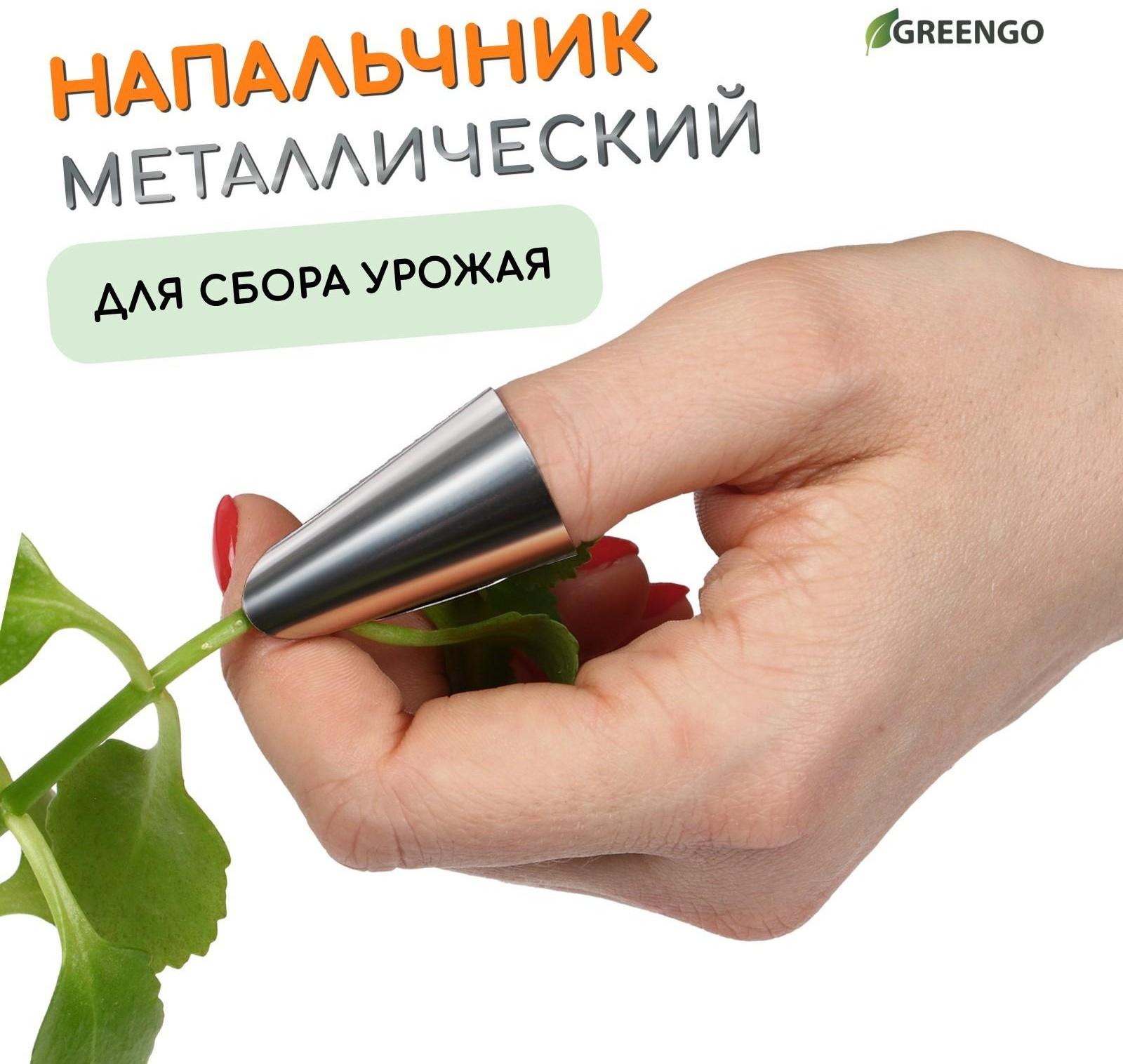 Напальчник с лезвием, металлический, Greengo