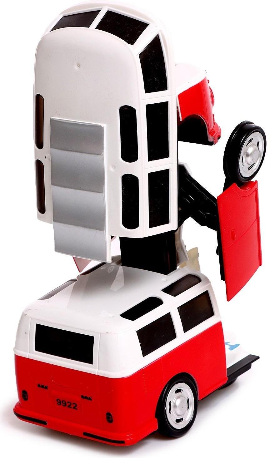 Робот «Ретро автобус», световые и звуковые эффекты, трансформируется